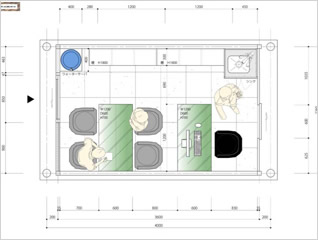 例)オフィス設計図